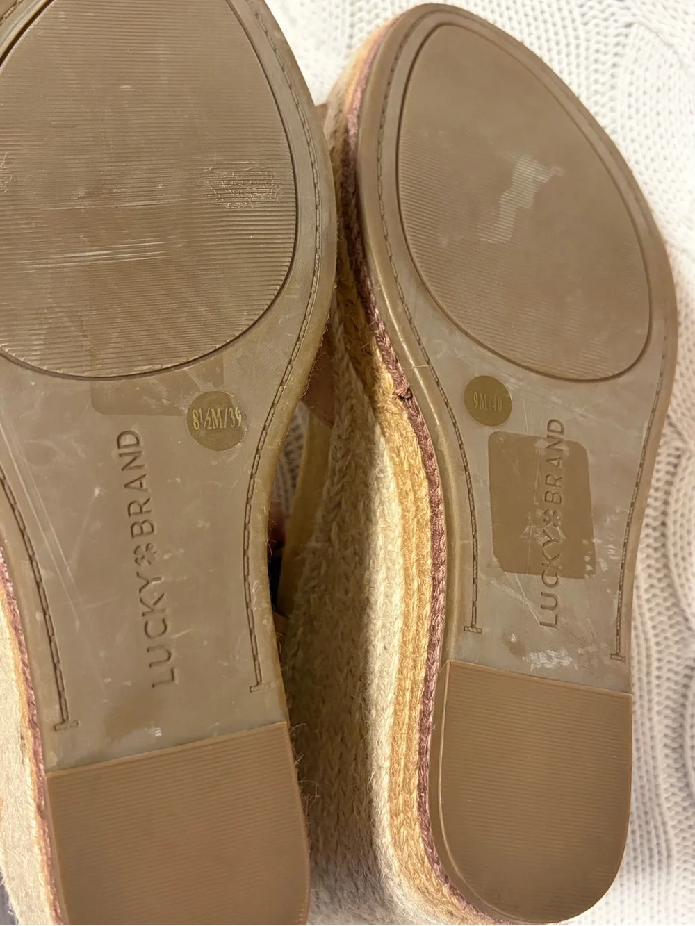 Women's Lucky Brand Yejida Espadrille Wedge 8.5 Maple Sugar